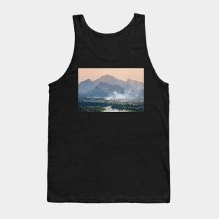 Sunset style mountain view from Sigiriya, Lion's Rock, Sri Lanka Tank Top